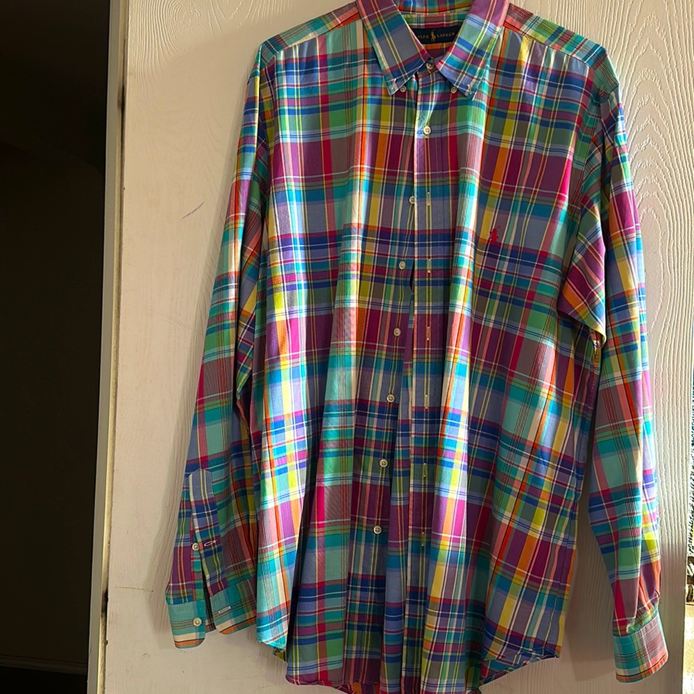 Ralph Lauren Mens long sleeve Polo button down shirt size XLT